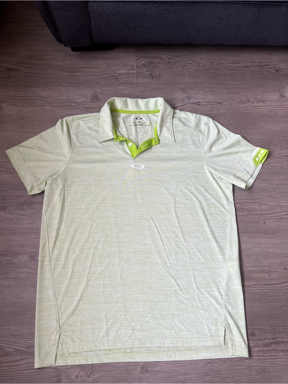 Oakley Men’s Gravity Pro Stripe Light Green Golf Shirt